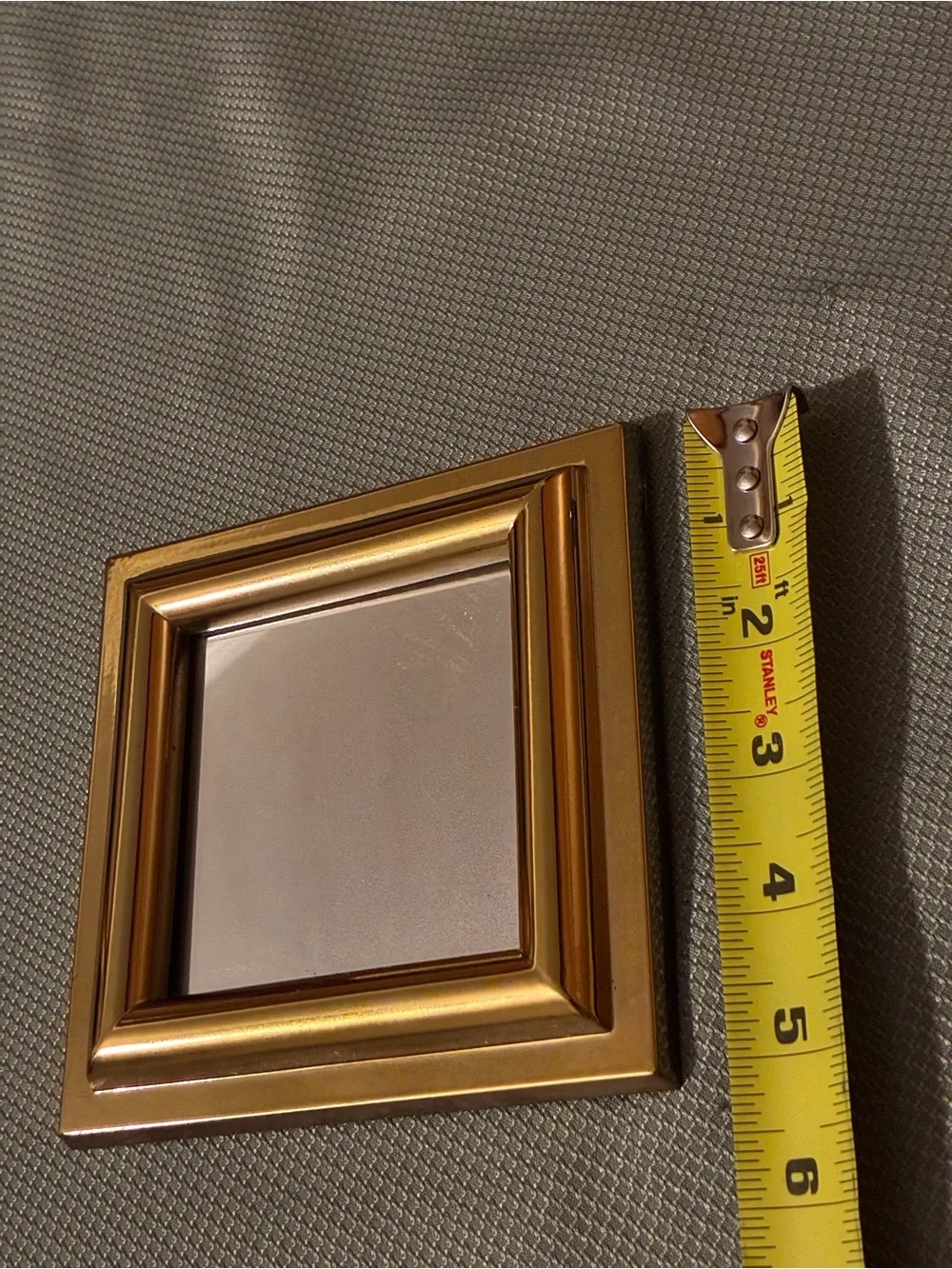 Vintage Set of Geometric Gold-Toned Wall Mirrors